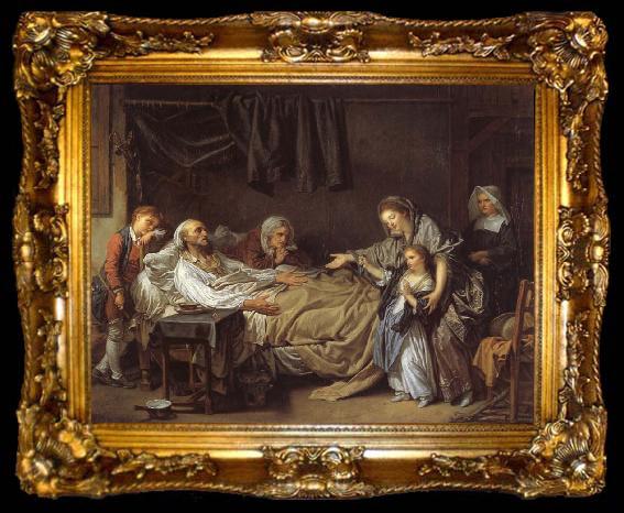 framed  Jean Baptiste Greuze The benefactress, ta009-2